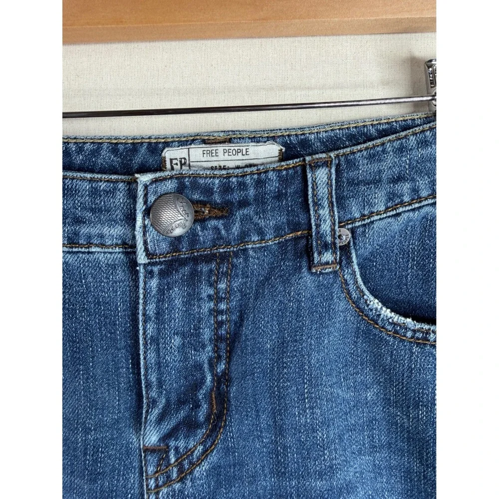 Free People Jeans Womens Size 27 Blue Denim Straight Leg Cotton 61855-16515125